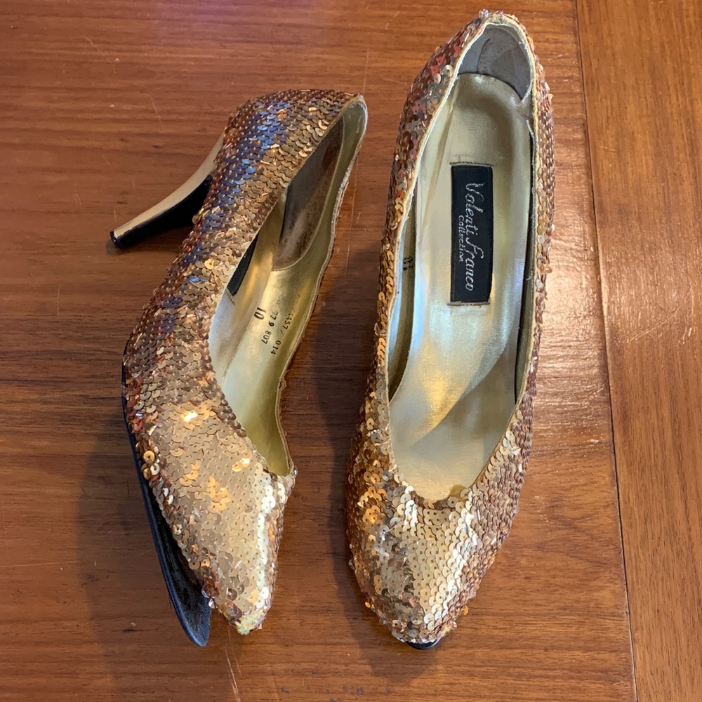 Nordstrom Sparkling Gold Sequin Heels